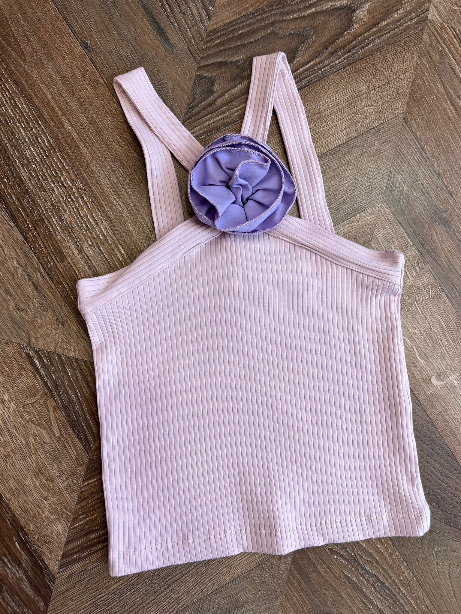 Gül Detaylı Kaşkorse Askılı Body Lila